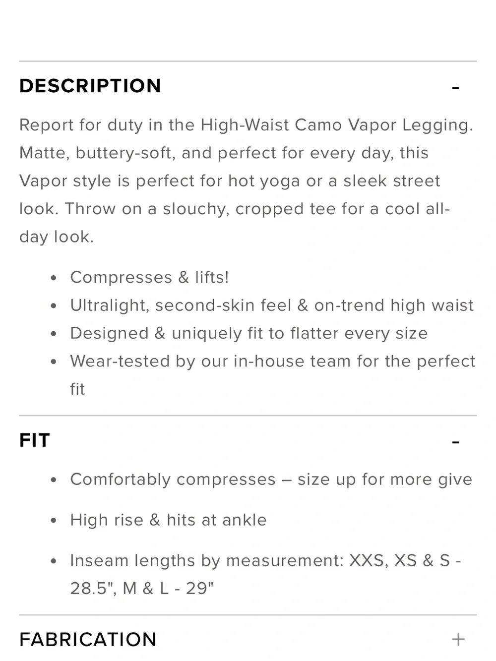 Alo yoga high waist camo vapor leggings medium